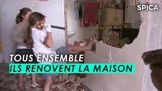 Rénovation de la maison avec toute la famille