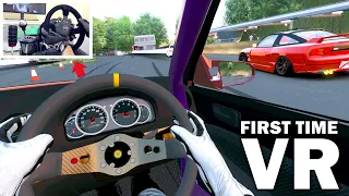 My First Time Drifting in VR! - (w/Steering Wheel & Pedal Setup) - Assetto Corsa