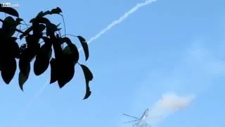 Low Flight Hind Shooting against pro Russian Rebels in Donetsk Airport