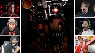 Let's Players Reaction To Molten Freddy Jumpscare | Fnaf 6 (Freddy Fazbear's Pizzeria Simulator)