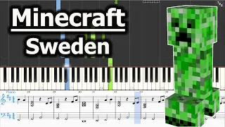 Minecraft - Sweden [C418] | Piano Tutorial | Synthesia | Sheet Music