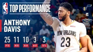 Anthony Davis Records A Career High 10 BLOCKS On His 25th Birthday