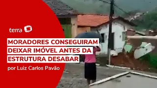 Vídeo mostra momento em que casa desaba na Bahia