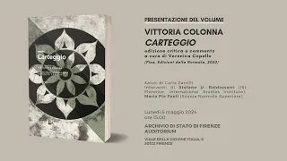 Presentazione: Vittoria Colonna, Carteggio