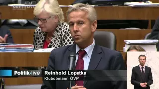 10 Sondersitzung des Nationalrats, Teil 1 Beitrag zur Geschäftsordnung von Reinhold Lopatka ÖVP 2