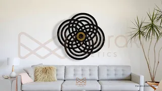 Infinity kinetic sculpture wood wall art