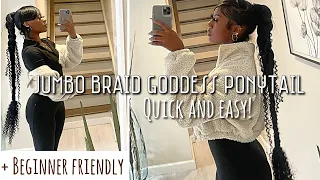 *CHEAP & DIY* Jumbo Goddess Braid Ponytail! Beginner friendly😇