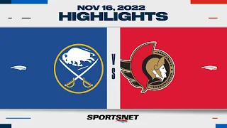 NHL Highlights | Sabres vs. Senators - November 16, 2022