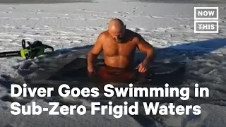 Russian TikToker Swims in Sub-Zero Temperatures | NowThis