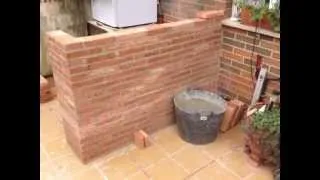 Como se hace una barra de ladrillo rustico - Rustic brick bar - Construction - Parte 1