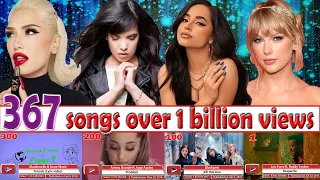 All 367 songs with over 1 billion views  - June 2023 №29