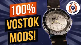 Complete Vostok 'Dress Diver' Mods! Hands, Dial, Crown, Bezel, Ceramic Insert & Strap!