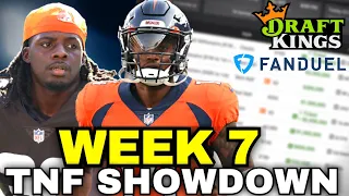 Draftkings and Fanduel Week 7 Thursday Night Football DFS Picks - Broncos vs Browns