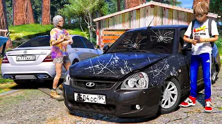 ОПЕРСКАЯ ЕЗДА В GTA 5 - КУПИЛ РАЗБИТУЮ ОПЕРСКУЮ ПРИОРУ ИЗ ПОД ДЕДА! ВОССТАНОВИЛ ЛАДУ ПРИОРУ! 🌊ВОТЕР