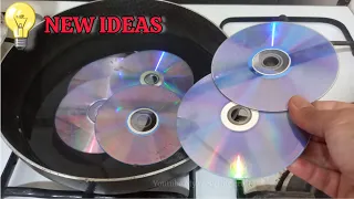 Recycling CD Craft Idea/ Boil an old CD for 3 minutes, the result is wonderful.