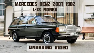 UNBOXING Mercedes-Benz 200 T (S123) year 1982 dark green metallic 1:18 Norev