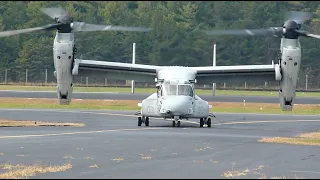 CV-22 Osprey Tiltrotor taxi and shutdown