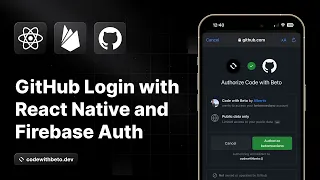 Sign In with GitHub and Firebase Auth | React Native Expo 49 | TypeScript