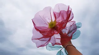 DIY Fabric Flowers || How To Make Big Fabric Flowers | Qq. Handmade