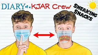 CAUGHT Sneaking FOOD into FUNNY Places!! HACKS to SNEAK Candy and Snacks!! Diary of a KJAR Crew!!