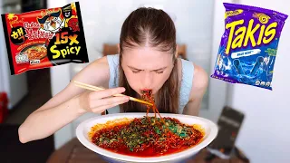 15x Spicy Blue Takis Fire Noodle Challenge