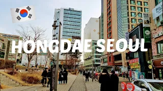 Afternoon walk at Hongdae🇰🇷 II 홍대 서울 Jan. 17,2021 Korea