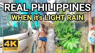 NICE WET EXPERIENCE | WALKING LIGHT RAIN from Sapamanai Village Philippines [4K] 🇵🇭