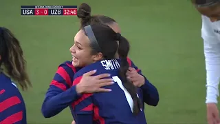 USWNT vs. Uzbekistan: Sophia Smith First Goal - Apr. 9, 2022