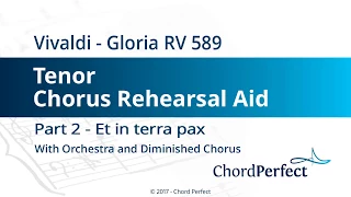 Vivaldi's Gloria Part 2 - Et in terra pax - Tenor Chorus Rehearsal Aid