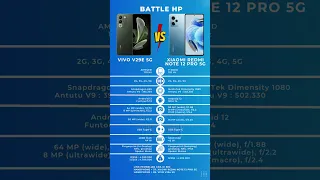 Vivo v29e 5G Vs Xiaomi Redmi Note 12 Pro 5G