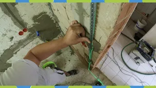 Plastering walls 100% in the water bathroom