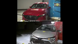 Mazda 3 vs Toyota Corolla Crash