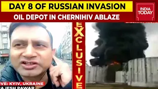 Day 8 Of Russian Invasion: Oil Depot In Ukrainian City Chernihiv Ablaze| Rajesh Pawar Shares Details