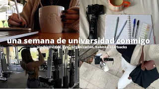 UNA SEMANA DE UNIVERSIDAD CONMIGO 🎧 + productividad | gym, hábitos, rutina, organización, otoño....