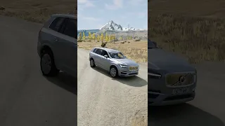 Realistic car crash test Volvo