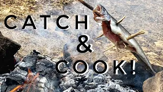 Cooking Trout On A Stick -Catch N Cook!