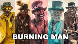 BURNING MAN FESTIVAL -  STEAMPUNK MEN / AI generated ai reimagine ai art ai video