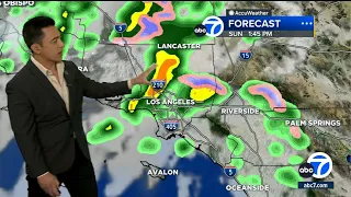 When will the rain move out of SoCal?
