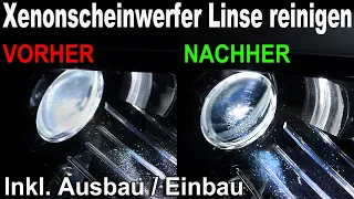 Xenonscheinwerfer trübe Linse reinigen Skoda Octavia 3  Scheinwerfer ausbauen einbauen backen