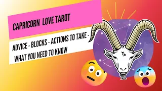 CAPRICORN LOVE TAROT ♑️ THIS PERSON DOESN'T WANT TO LOSE YOU!