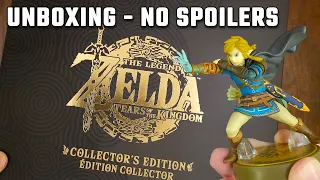 Zelda Tears of the Kingdom Collector's Edition Unboxing ASMR with TotK Amiibo Link