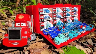 Cars Toys Tomica Collection ☆ Lightning McQueen Big Mac Trailer #2