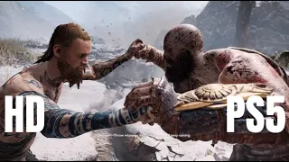 God of War PS5 - Krstos vs Baldur Boss Fight son  of ODIN (GoW4 Playstation 5 Gameplay) 4k 60fps