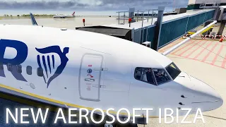 X PLANE 11 // TESTING NEW AEROSOFT IBIZA A FLIGHT TO BARCELONA