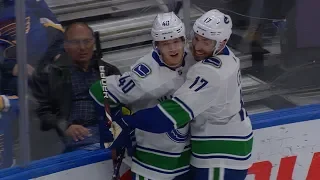 Elias Pettersson collects second five-point game in his rookie season