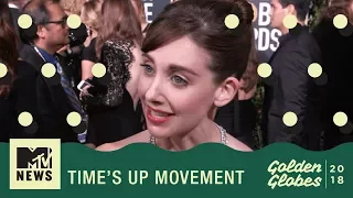 'Time's Up' Movement On The Red Carpet ft. Alison Brie, Emma Watson, & More | Golden Globes 2018