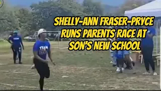 Watch Shelly-Ann Fraser-Pryce  outruns parents at son's sports day 🤣🥰 #sports #shellyannfraserpryce