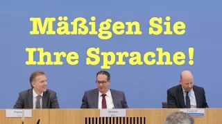 Mäßigen Sie ihre Sprache! - Komplette Bundespressekonferenz vom 8. April 2016