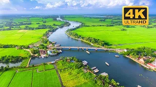 ALAPPUZHA BACKWATERS PADDY FIELD 4K AERIAL DRONE VIDEO