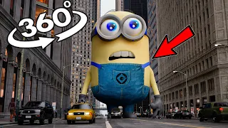 VR 360° Giant Minion ATTACK in downtown New York!(banana)